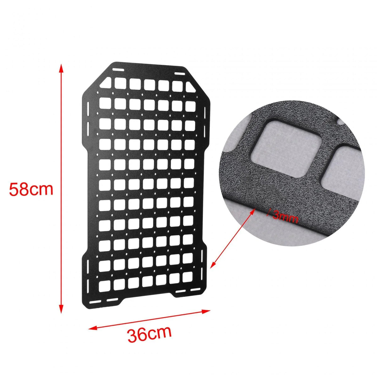 Accessory for Back Seat AMLESO Practical Rack for Insert Molle Car Seat Panel Storage Vehicles, Car Back Organizer, Organizer,