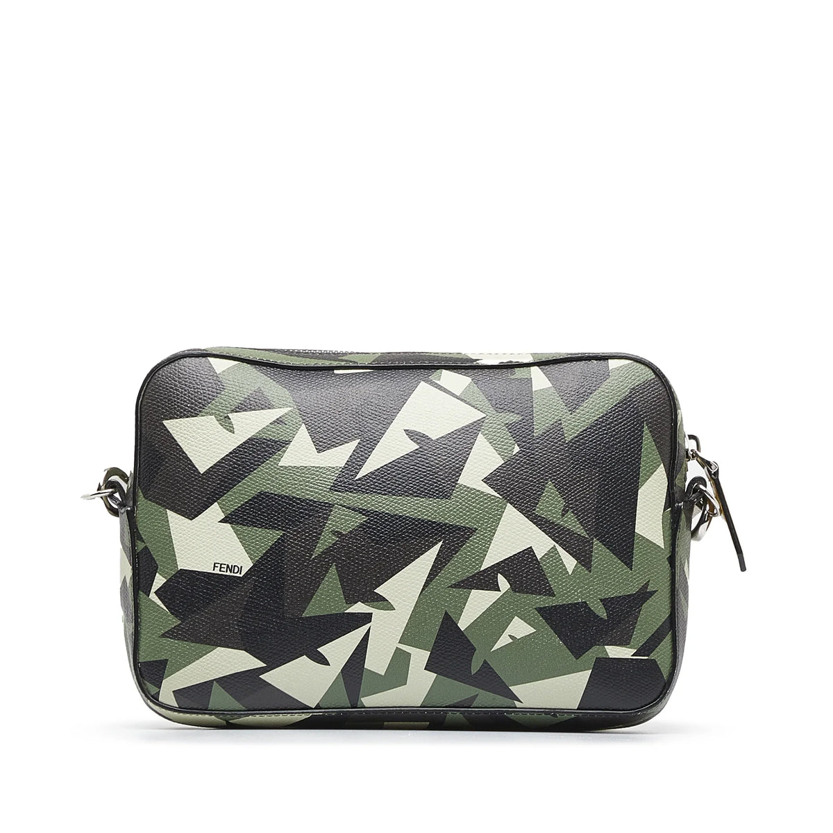Bag Camouflage Camera Fendi Pre-Owned Leather Crossbody Eyes Authenticated Unisex Calf Monster Green (Good) Bag