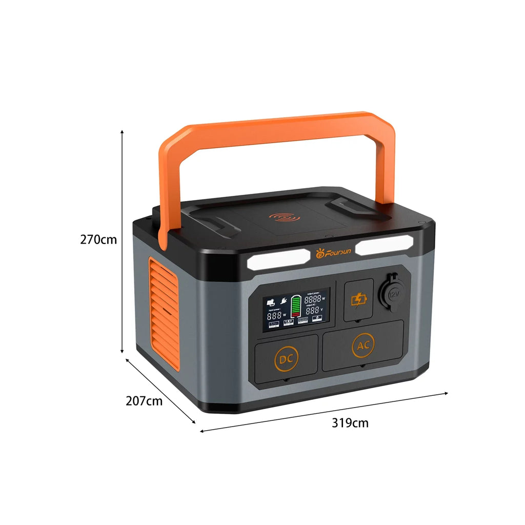 1598.4Wh, Portable 1500W Station Power Foursun Solar Anself, by Home Generator Backup, charge for Wireless Emergency,