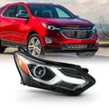 Headlamp 2018 [HID/Xenon Headlight DRL 20 Equinox 18 Side Fits Type] Passenger 2020 Right 19 Chrome LED AKKON 2019 Chevy 2021 -