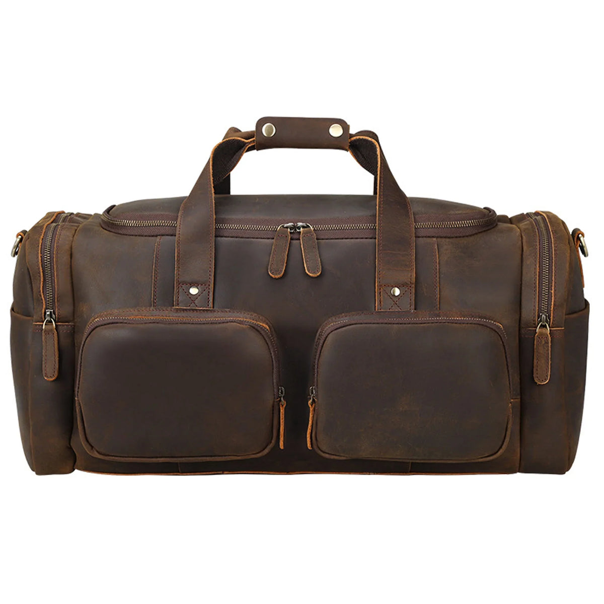 Duffle Grain Bag, Leather Bag Full Travel Shoulder Bag,