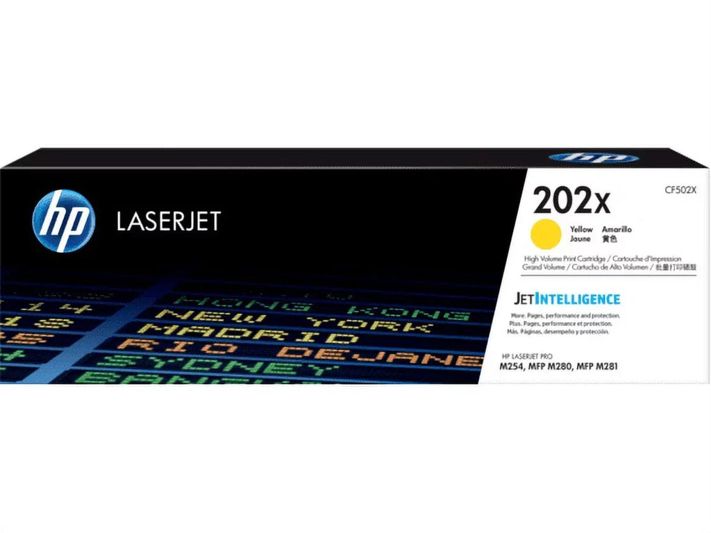 Toner Yield Cartridge, High (CF502X) Yellow 202X HP
