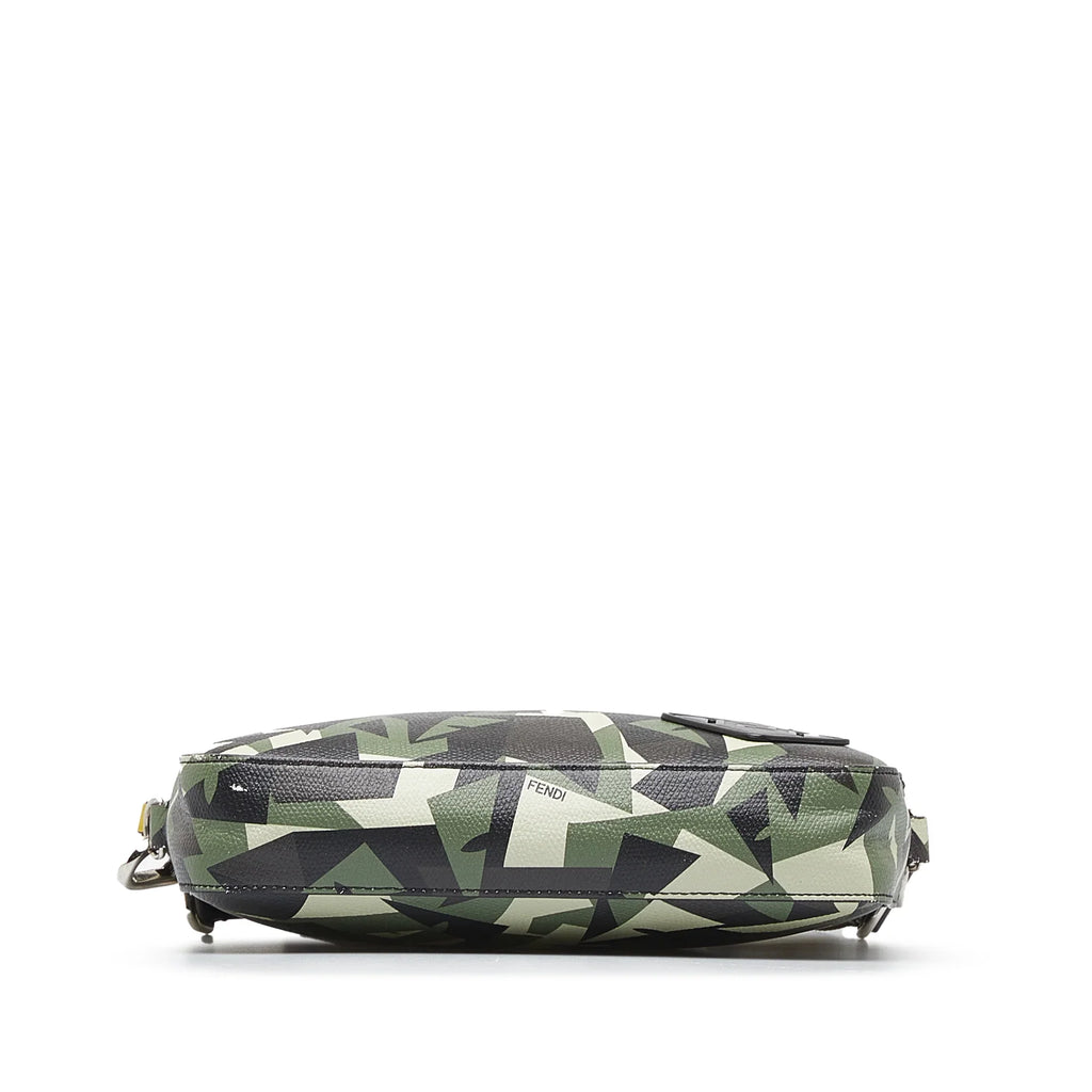 Bag Camouflage Camera Fendi Pre-Owned Leather Crossbody Eyes Authenticated Unisex Calf Monster Green (Good) Bag