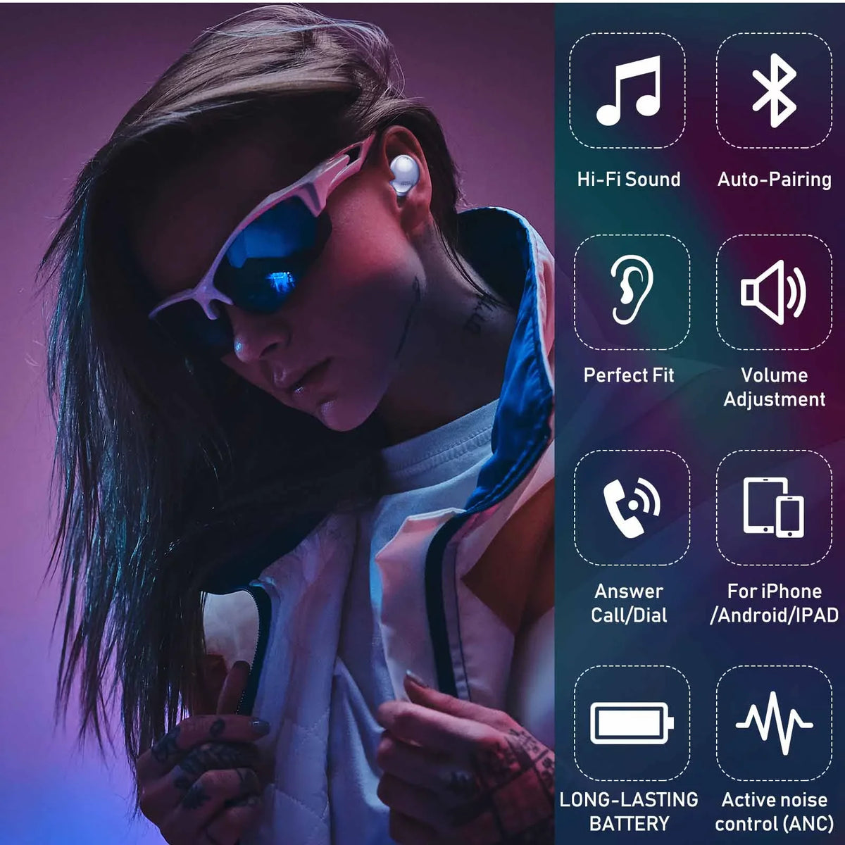 Version) Noise liquid Earbuds - Resistant Street Amethyst Wireless, Bluetooth Isolation, Purple N8 Case, grade Smart Vodafone (US UrbanX Charging Sound, Buds True Pro for