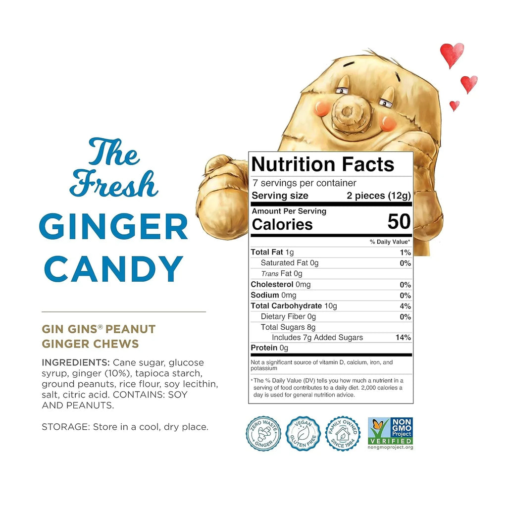 – – – 3 Candy GINS Pack 24 Healthy Oz Wrapped Chew Candy By Of Individually Bag GIN