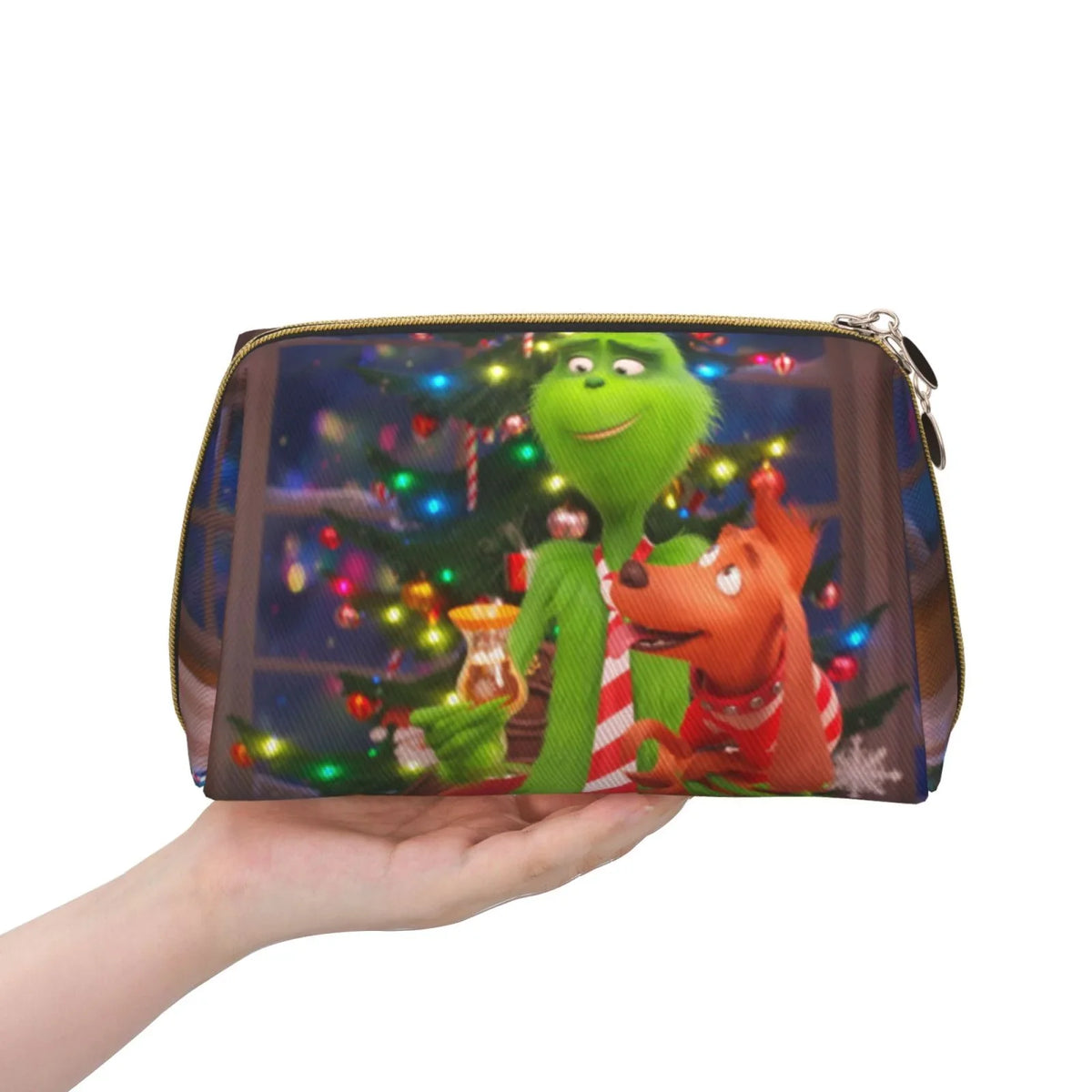 Storage Makeup Travel Purse Organizer Grinch Film Portable Bag Leather Bag Pouch Toiletry Gift Cosmetic
