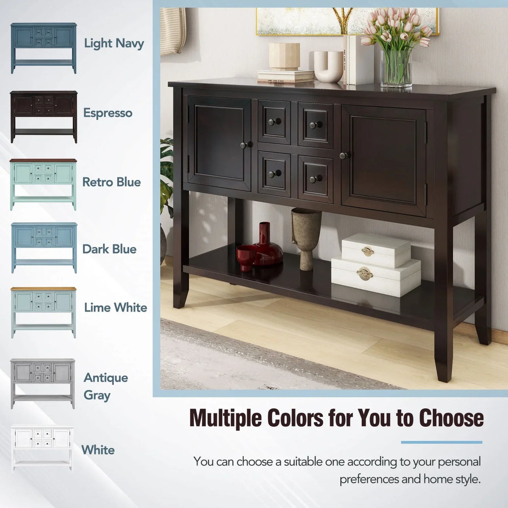 Entrances TREXM Drawers OLD Table and Series Living WF190263AAA) Vintage Small Shelf Storage Bottom for Kitchens Ample (White SKU Four and Cambridge Console Rooms with