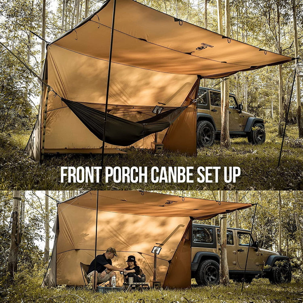 ROCDOMUS Stove for Hammock YUNWEN PU3000mm Tarp Camping Hot Lightweight with Tent Tent Waterproof Stove Tent Versatile Season Jack, with Zippered 4 Bag,