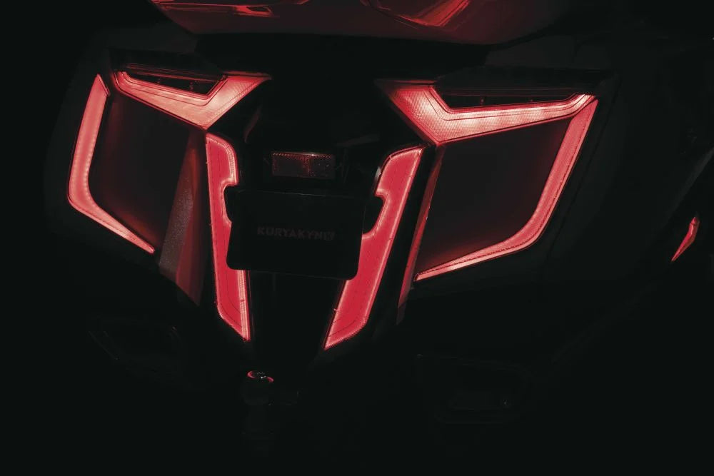 for 2018-2021 Black Omni Rear Gold Honda LED Wing, Kuryakyn Fender Cover