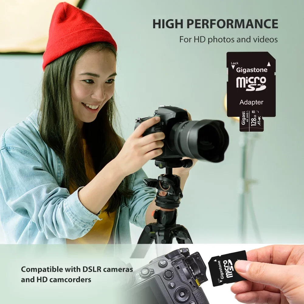 SDXC Video, Pack Class Drone Card, 128GB Cams, Security Dash Camera Surveillance (5x128GB) Professional, Cam 10, 4K Action UHD Gigastone A1 Micro 5
