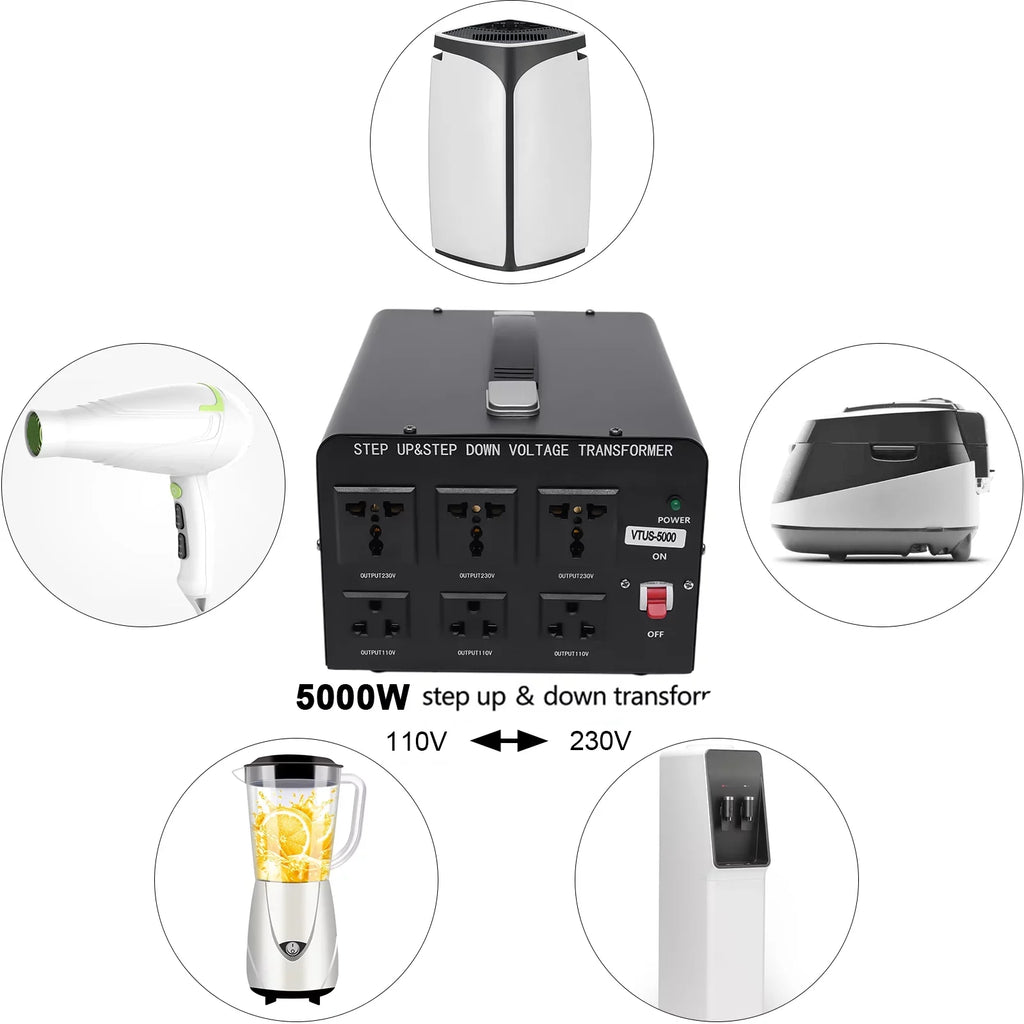 Voltage Up/Down Power Convert / Step Loyalheartdy Converter Duty to 110V 220V Converter Heavy 110V Voltage Electric 5000 220V Transformer Watt Peak to