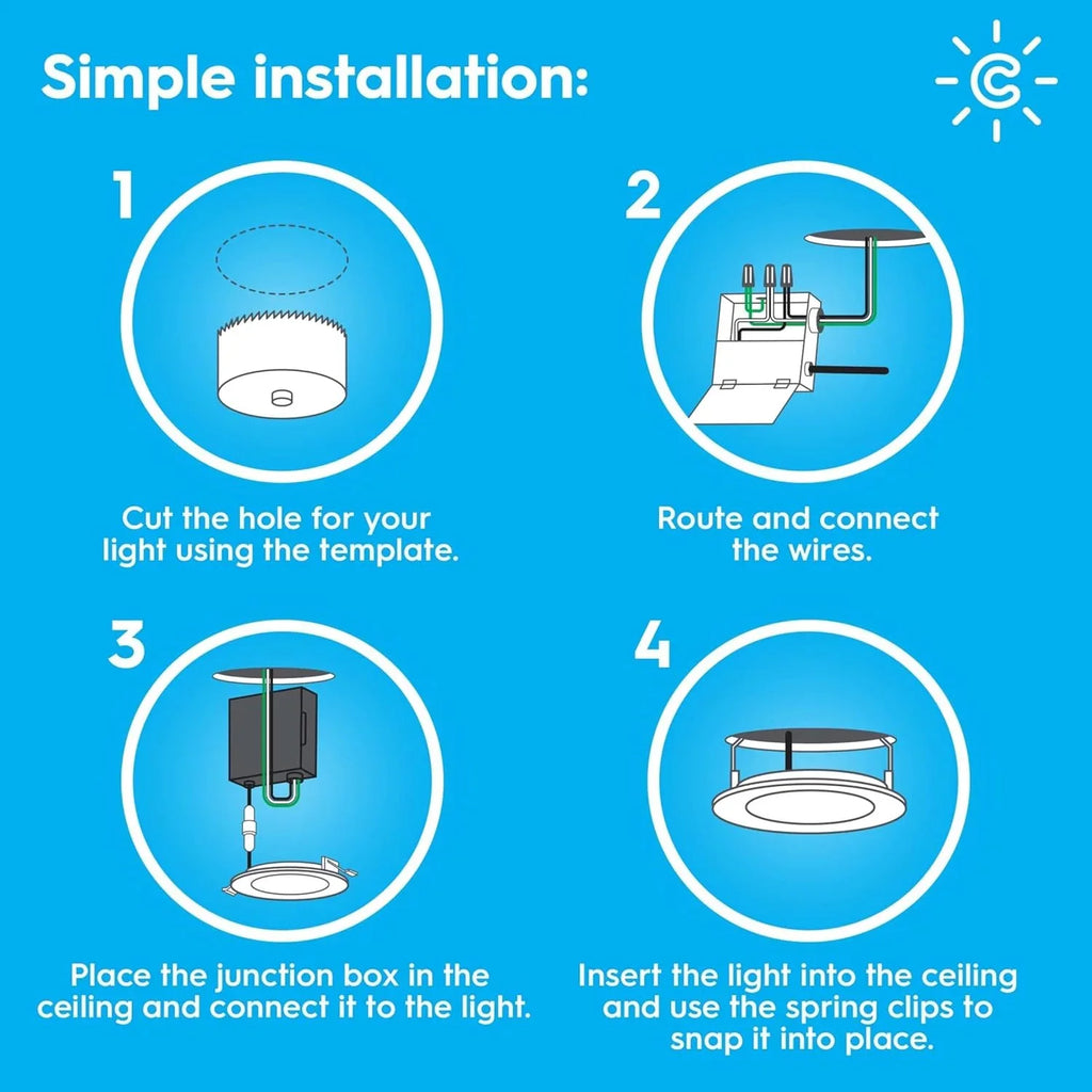(3 Color Pack) Reveal 4 Changing Smart Lights, Fixture, , HD+ Alexa CYNC LED 13 and Full LED Inches and with Watts, Wafer Downlight Amazon Works Lights, YGDU