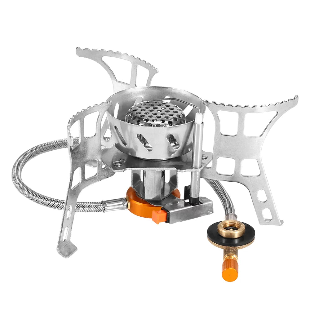 Gas Head Split Portable exterior Foldable Conversion Adapter Meterk with Camping Cooking Gas Windproof