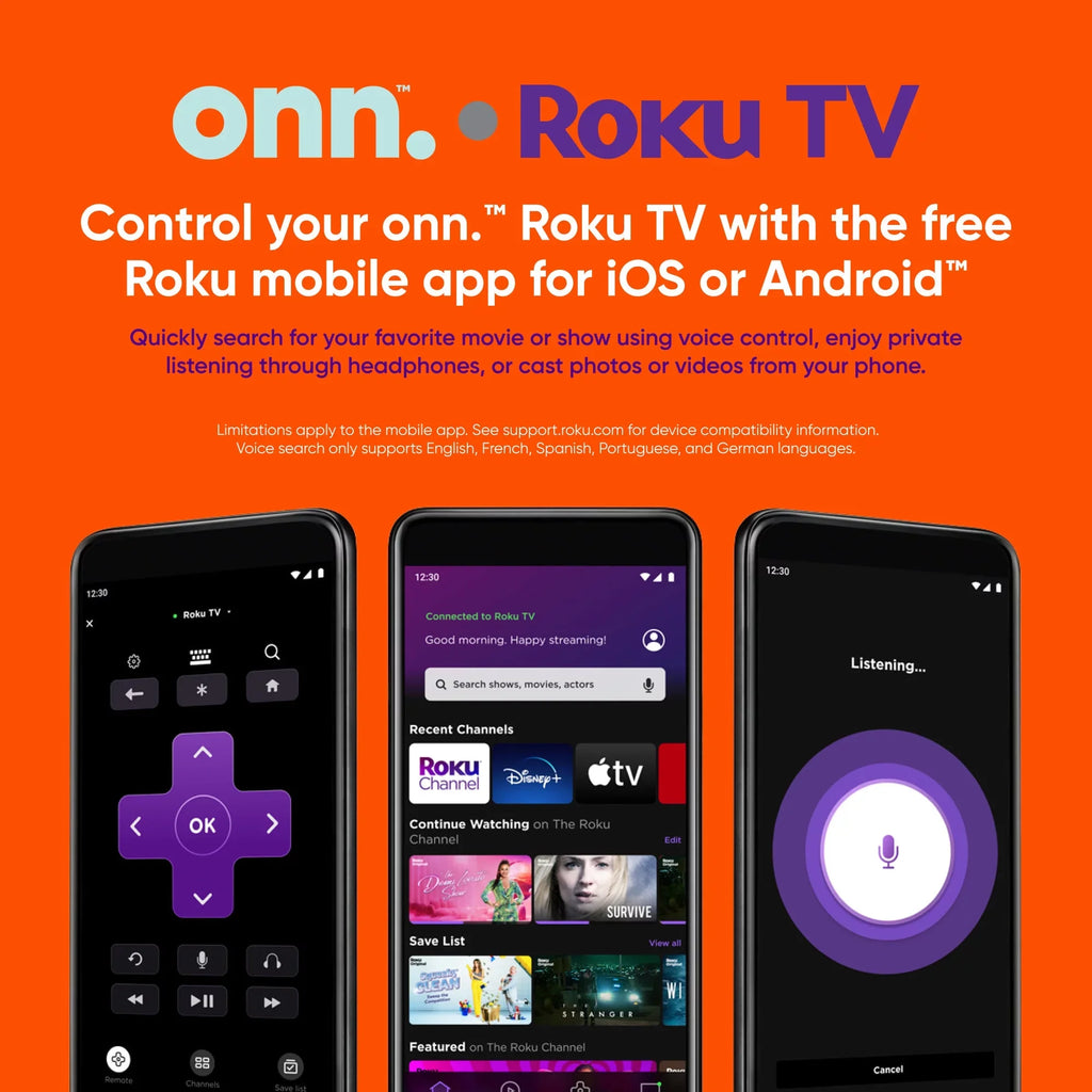 55” Dolby Local Smart UHD with (100071701) QLED HDR TV Vision, 120hz Effective onn. 4K Dolby and Roku Rate, (2160p) Refresh Dimming, Atmos,