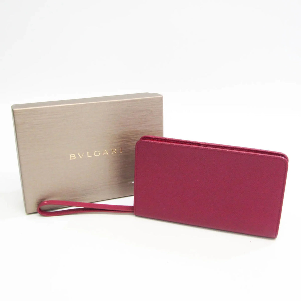 Bvlgari Bvlgari Leather (Good) Bvlgari Purple,Red Wallet Color Pre-Owned 281715 Women's Phone