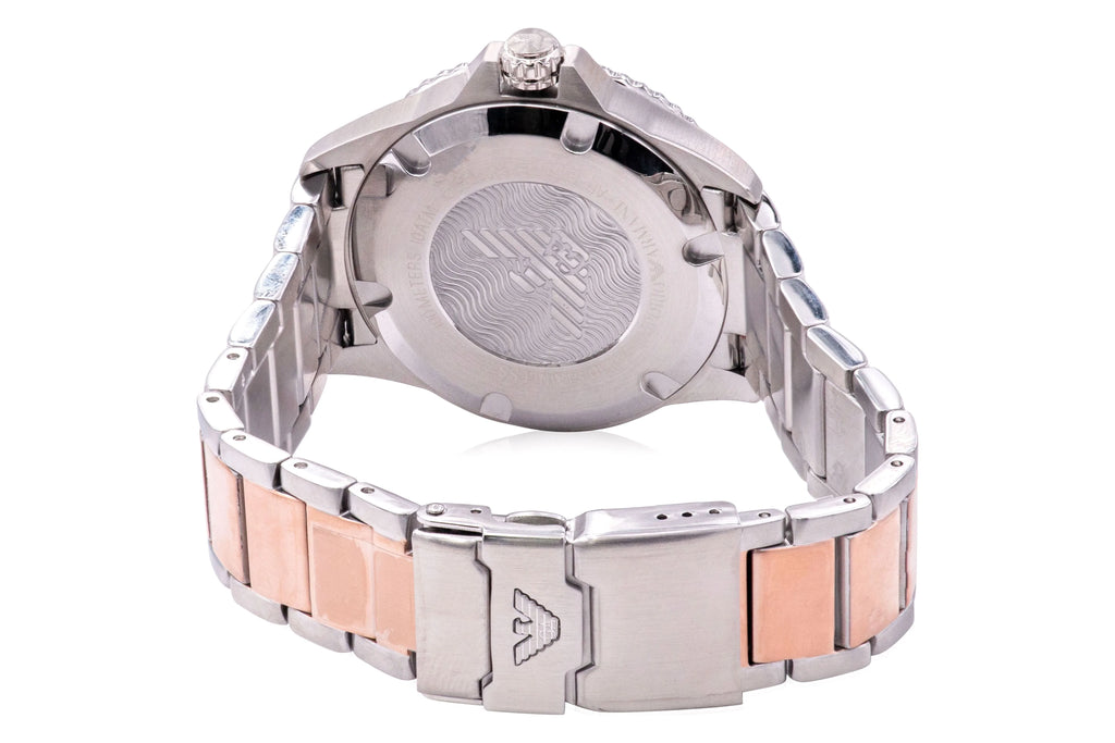 Steel 42 mm for Mens, Emporio Watch Stainless Armani Two-Tone