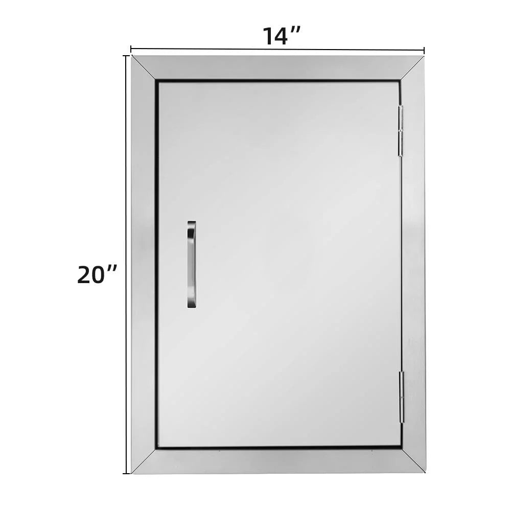 BBQ Single 20inch Stainless Island x Cutout Zimtown Door 14 exterior Steel for BBQ Door Access Wall
