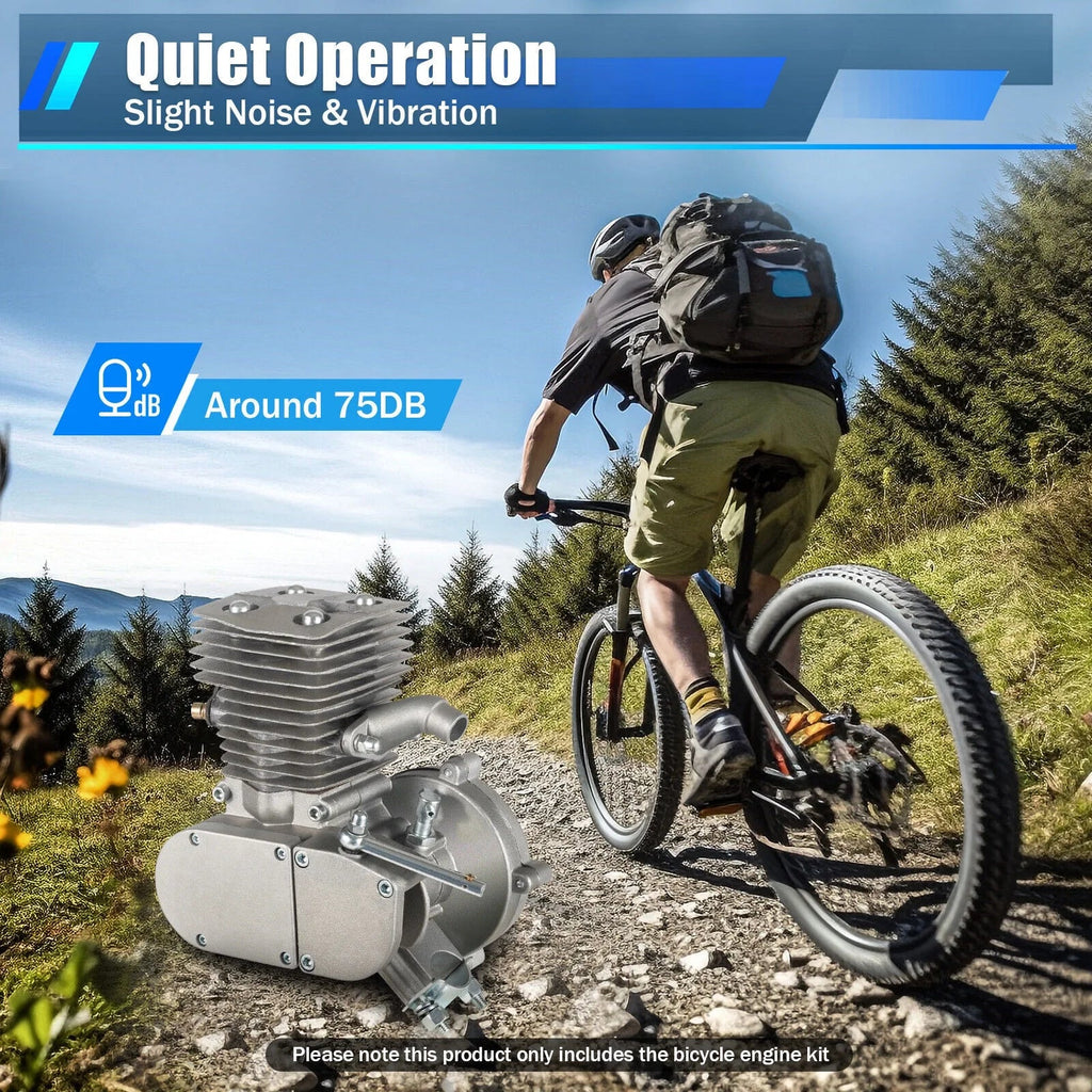 Bicycle Bike Gas Set 2-Stroke Tooth Kit Kit Bicycle Engine Full Engine 100CC (44 DIY Sprocket) Conversion Motor Motor Kit Upgrade Motorized Bike Petrol