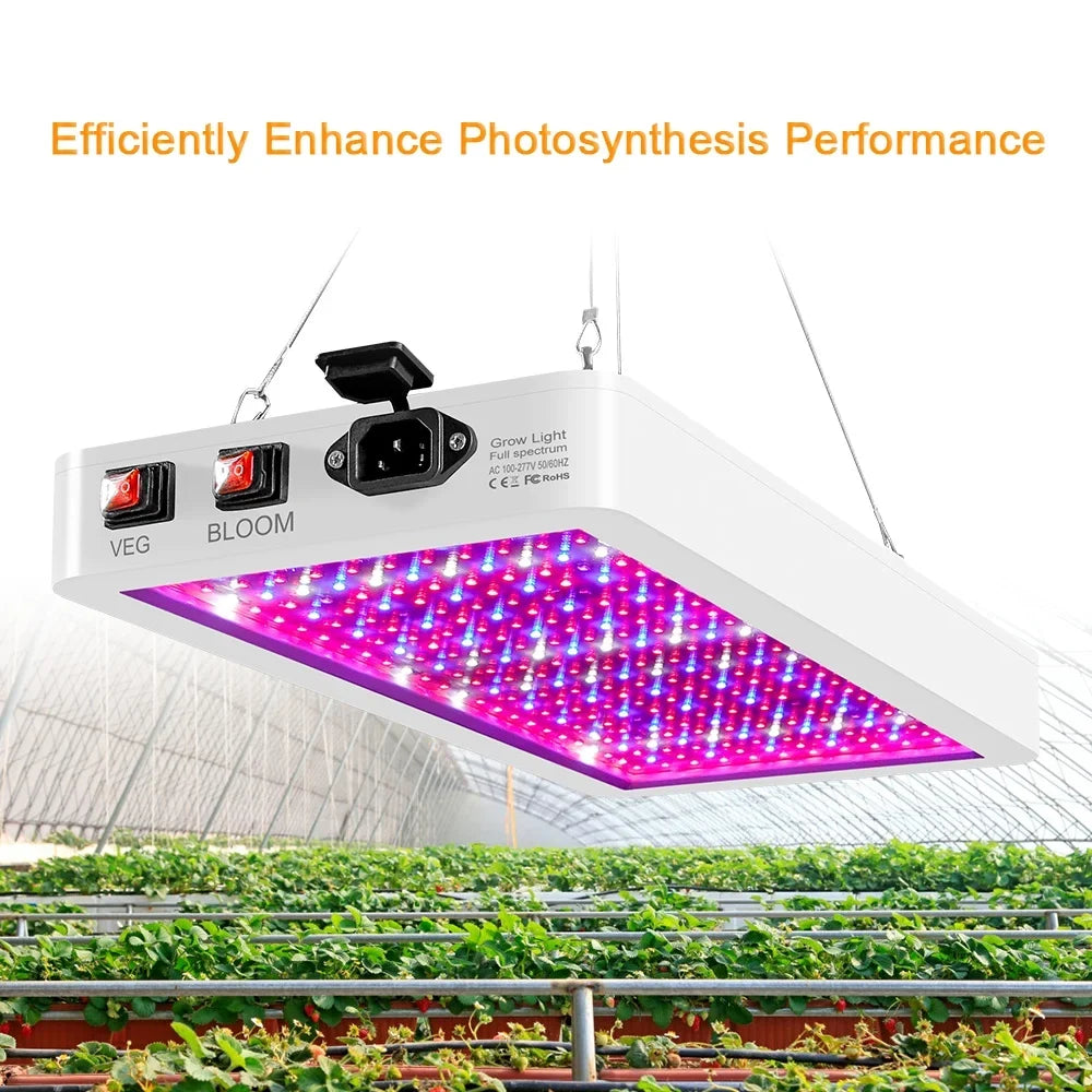 IP65 Greenhouse Grow 2000W Light Flowers Switch for Plants Full LED Indoor Ideal Dual Spectrum Aibecy Seedlings for Waterproof