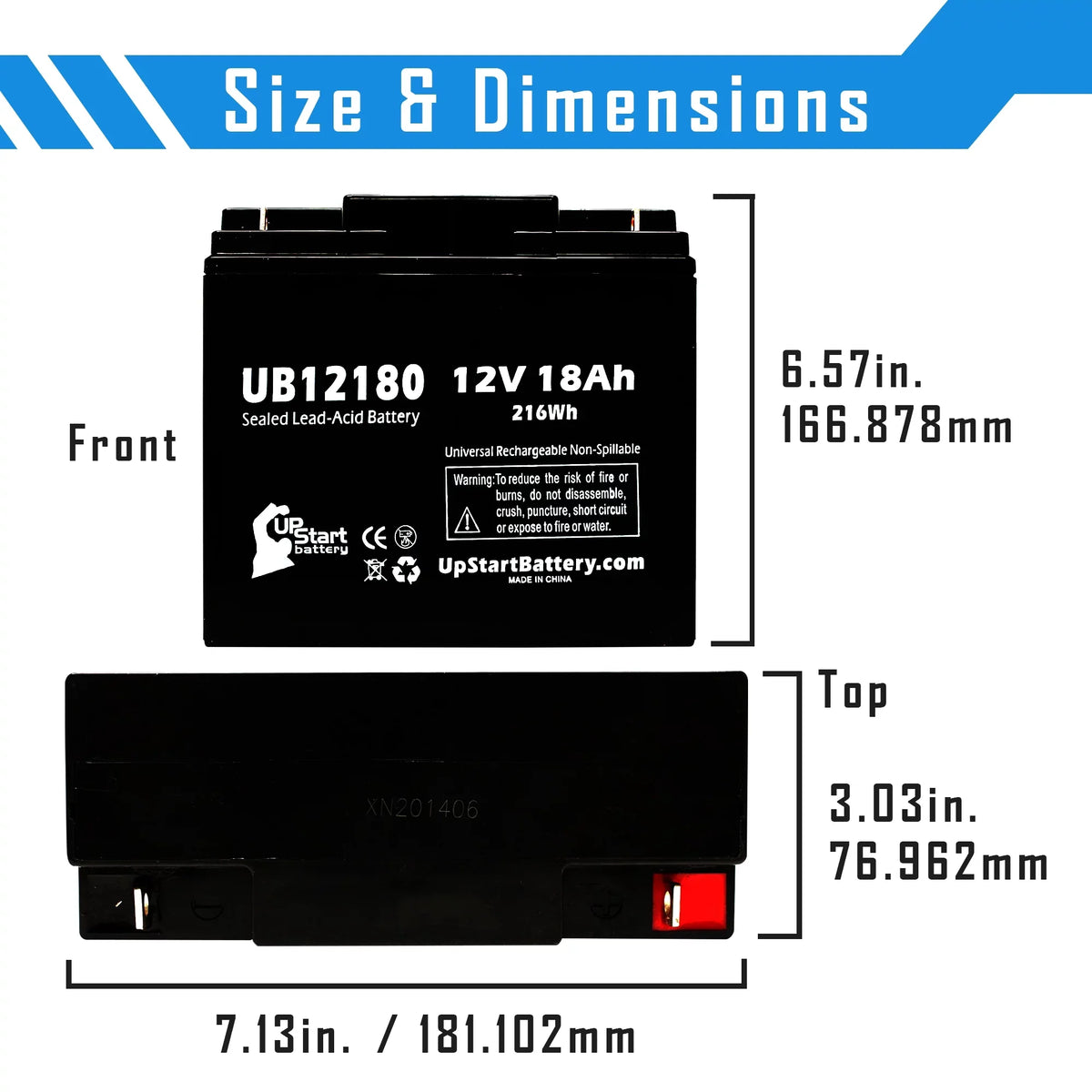 Pack Compatible UB12180 Lead (12V, Universal Replacement CF12V18 BATTERIES Battery - Acid Terminal, 18Ah, PICHER - Battery SLA) T4 5x EAGLE 18000mAh, Sealed AGM,