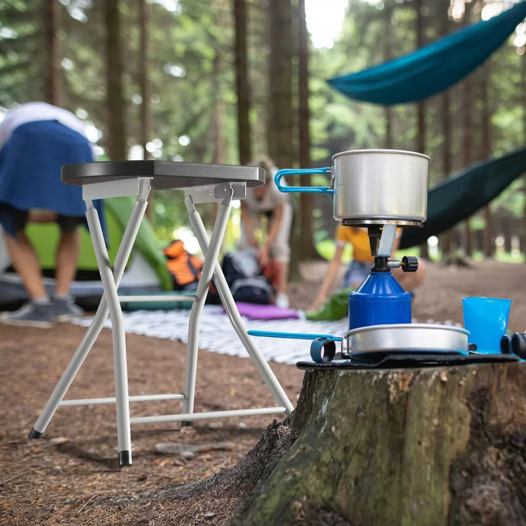 28'' Barstools Duty Camping, exterior with SILKYDRY for lbs Stools Handle, Collapsible Stool, & Adults Portable Foldable 330 MIDDOW Stool Capacity Kitchen, Heavy Counter Chair Metal Bar Folding for