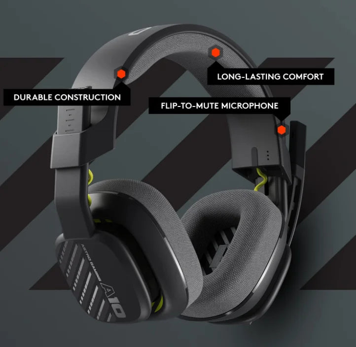 (Black) Restored New) Gen (Refurbished) Astro Wired Logitech A10 (Like Headset for 2 PlayStation/PC