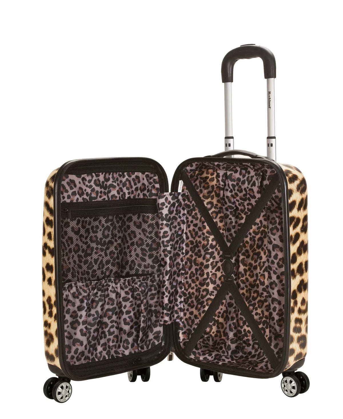 Luggage Hardside Set Rockland 3-Piece Luggage Polycarbonate/ABS Upright