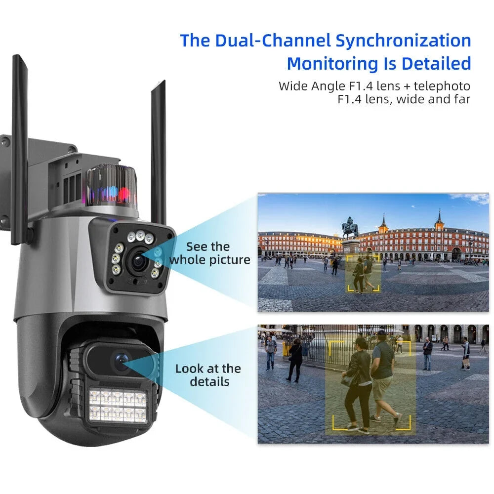 exterior Card Audio Antenna Two-Way TF Camera Dual Slot IP66 Waterproof Real-time Enhanced HD 1080P