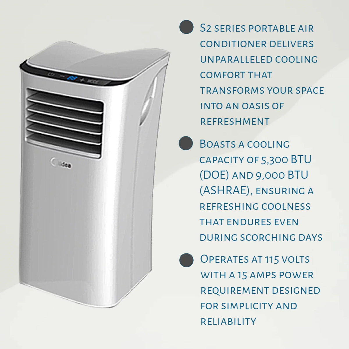 Unit Portable Fan Conditioner Cooling BTU Air 5,000 HomePointe Series S2