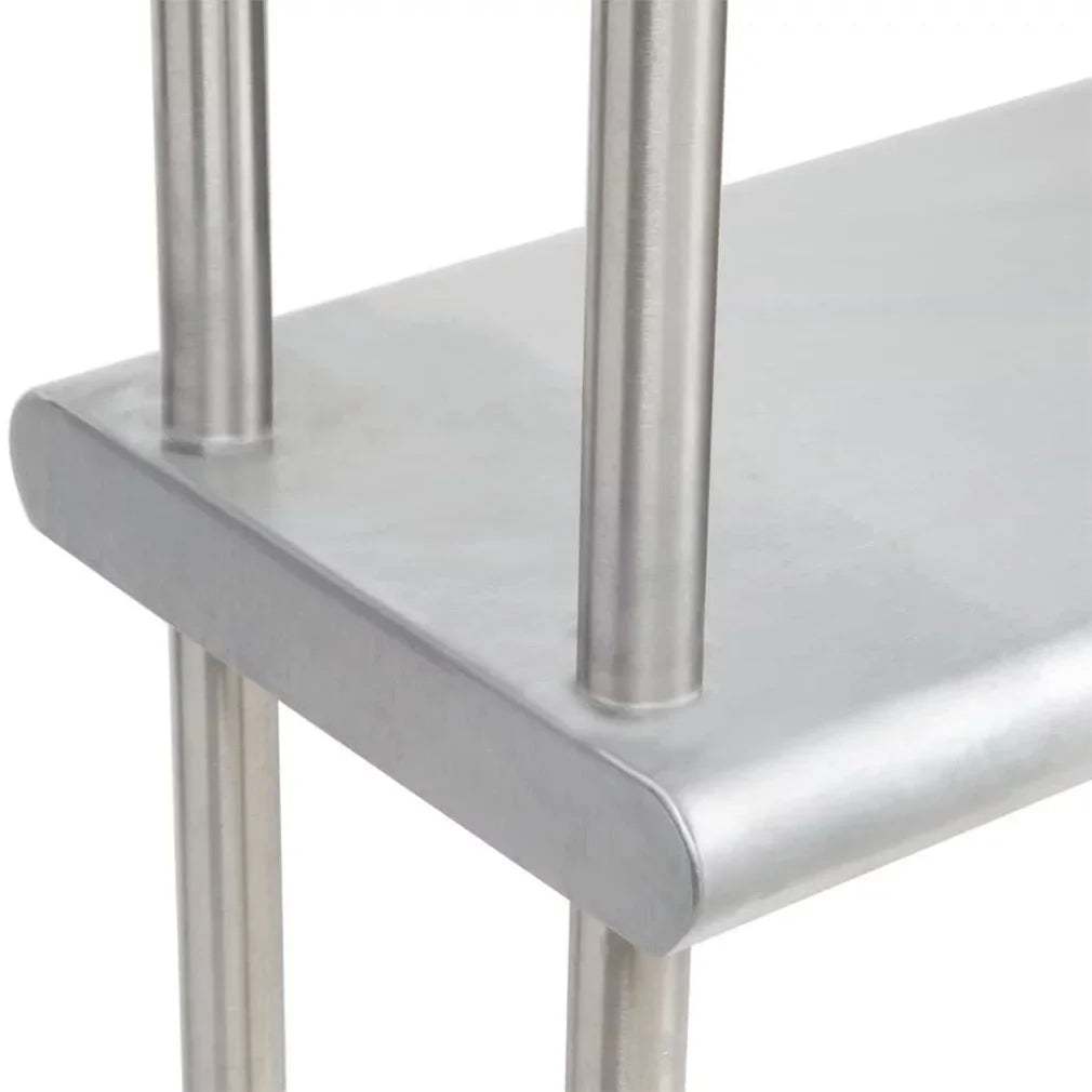 12" & Shelves With Double Overshelf Combo 30" x Two 14" Stainless Tier Prep Steel Metal Table Kitchen Work Wide Table | Shelving |