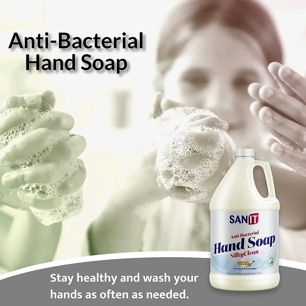 Moisturizing Silky and Clean Soap Liquid Aloe Coconut All-Natural Antibacterial Advanced Vanilla, 1 Formula - Gel Hand Refill Wash Gallon Made USA, - in Vera Oil - with Hand Sanit