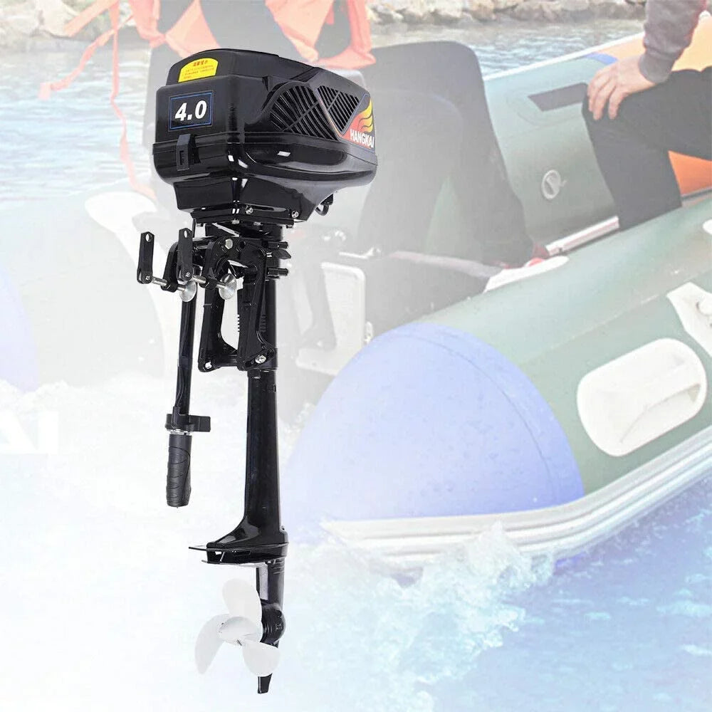 Miumaeov 4HP Heavy Start Driver Outboard Electric Marine Trolley Electric Trolling Motor, 1000W Motor Engine Propeller Motor Duty Brushless Boat Propeller Outboard