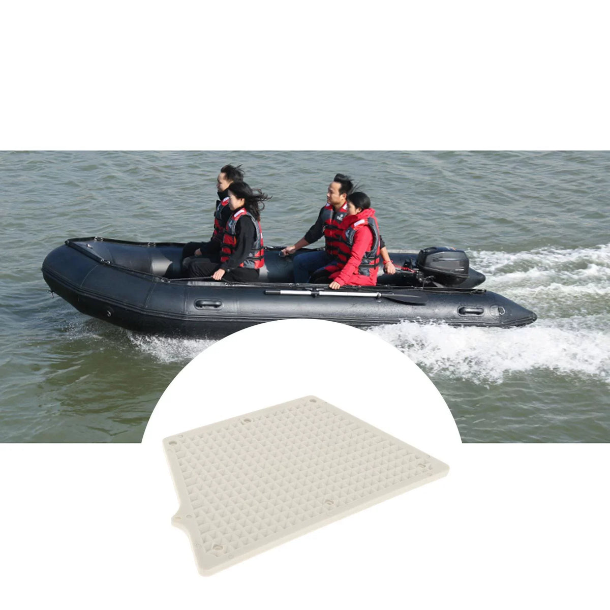Plate Outboard Mounting Rubber Dinghy Bracket Pad Transom for Engine