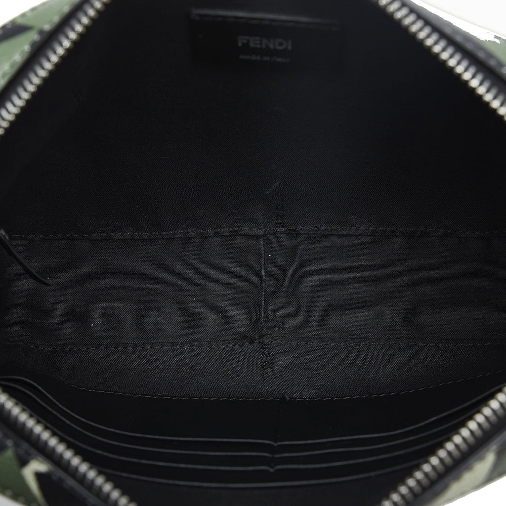 Bag Camouflage Camera Fendi Pre-Owned Leather Crossbody Eyes Authenticated Unisex Calf Monster Green (Good) Bag
