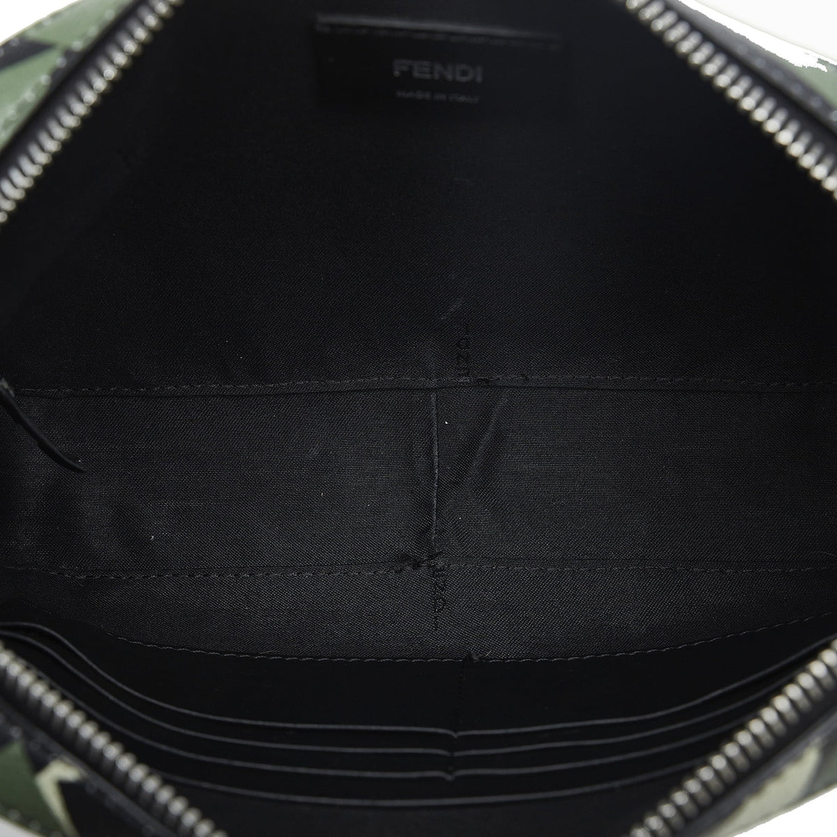 Bag Camouflage Camera Fendi Pre-Owned Leather Crossbody Eyes Authenticated Unisex Calf Monster Green (Good) Bag