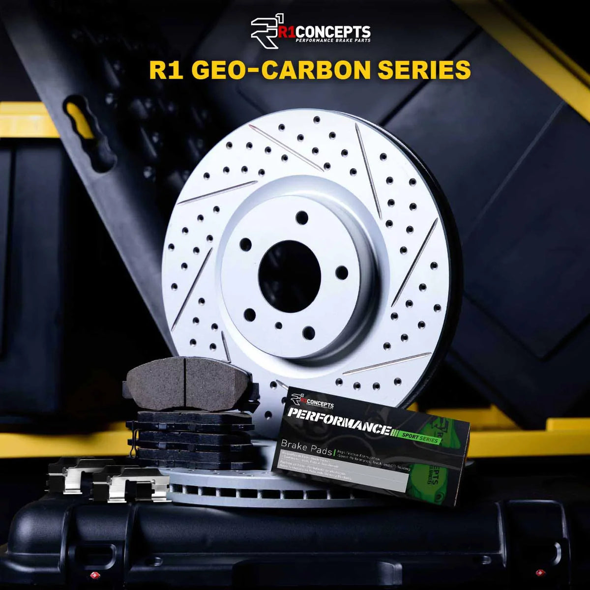 Kit Concepts and Front WBSH1-68016 |Hardware Rotors Brake Peformance |Front Pads| Brakes and Brake Pads| R1 Pads Rotors and Sport Brake Rotors