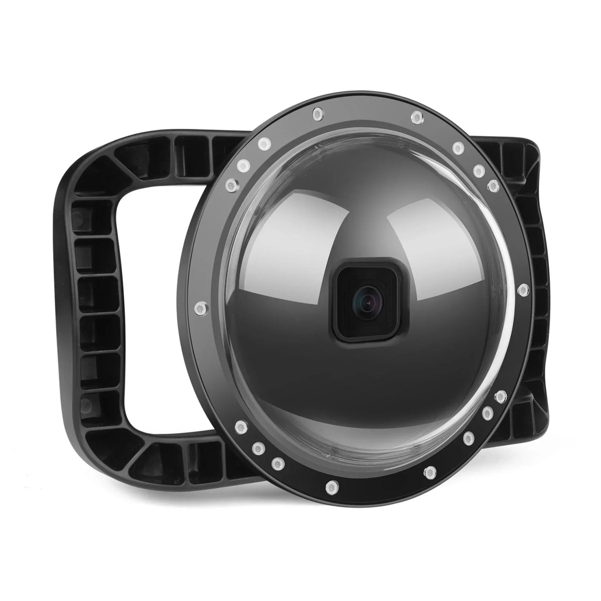 Port and Case 180° Handle, Black Dome Dual 10 XTGP559, 9 Wide Waterproof 45m for Waterproof, SHOOT Angle