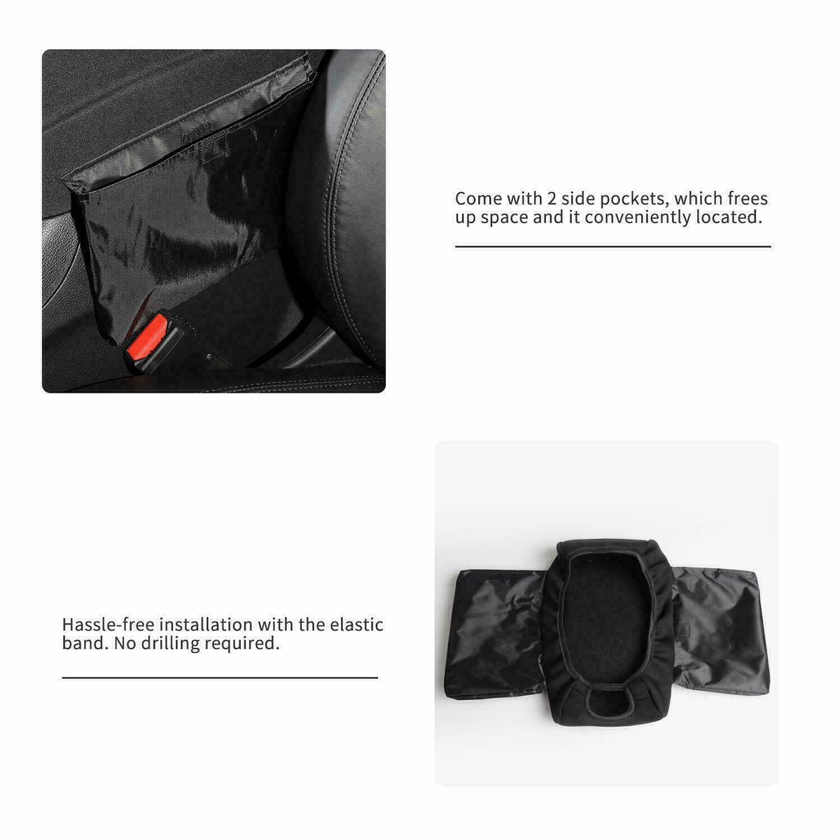 Black Teledu Pad Console Armrest Cover Protector Cover +