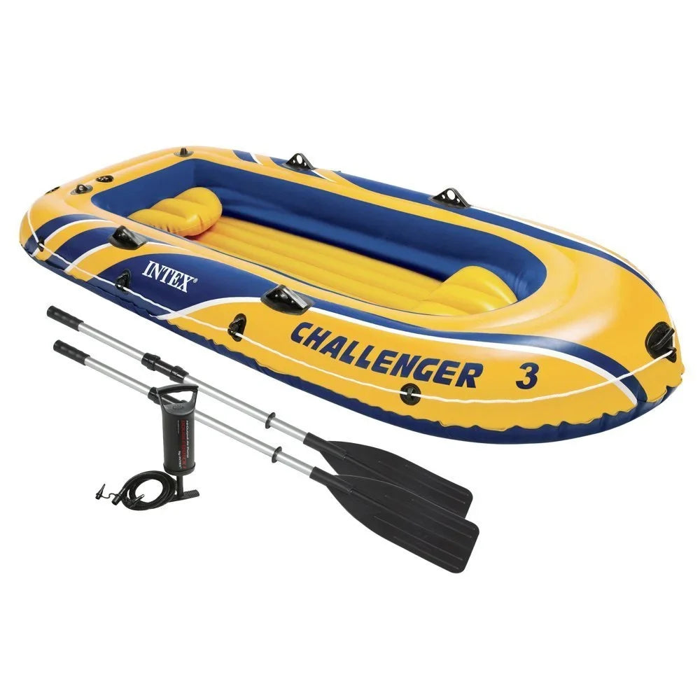 And Intex Set Pump Pack) Oars, (3 Yellow With Inflatable Boat Raft