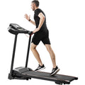 and Incline Running with Motorized Compact Machine LCD Folding Jogging Audio display Large Treadmill Easy Adjuster Speakers