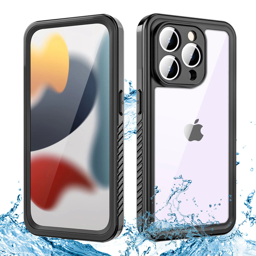 6.7 Waterproof 15 Screen Dteck Built-in iPhone Black Underwater Full Case Pro IP68 Inch, Case Shockproof Protector Body for - Max Protective