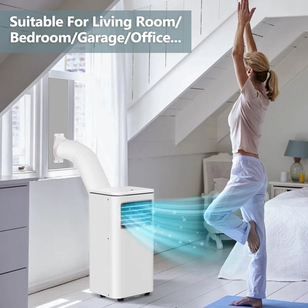 Air Remote Indoor AC Fan Conditioner W/ Window Unit Room Bedroom Dehumidifier Freestanding BTU 10,000 Portable NPL-06C Kit LifePlus