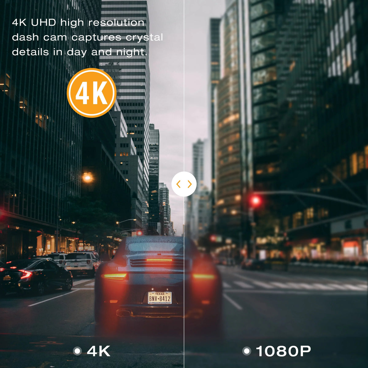 24H Dash and WDR Angle, Wide with Parking 170° Cars 1080 Loop Dash Front Campark Dual 1.5" Camera, for Camera Night Inside, Monitor Car Cam Vision, GPS Recording,