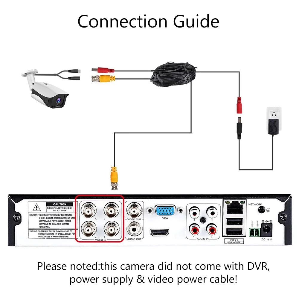 Waterproof Walmeck System IP66 Night IR For 1080P Analog with exterior Definition DVR High Vision NTSC Full