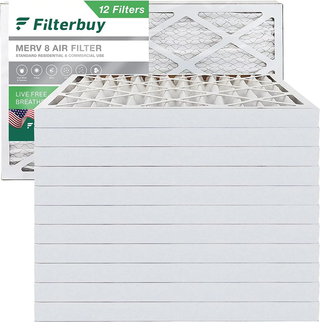 AC 8 Furnace (12-Pack) Air Filters MERV HVAC Filterbuy 15x30x2 Pleated