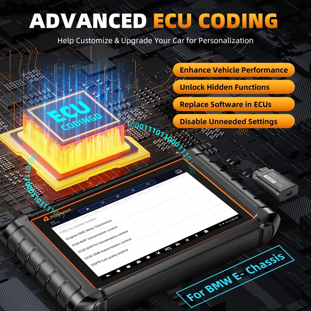 Code Bi-Directional All Foxwell ECU Tablet Auto Data Car Car Test OBDII Reader 30+ Services OBD2 Systems Live Tool Scanning Reset Diagnostic NT909 Doctor Automotive Scanner EOBD Scan Coding Active