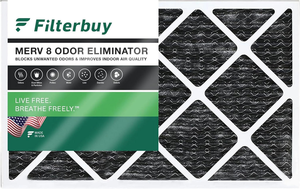 Carbon Air Activated AC 8 Odor MERV HVAC Filters Eliminator (1-Pack) Furnace Filterbuy with Pleated 18x30x1