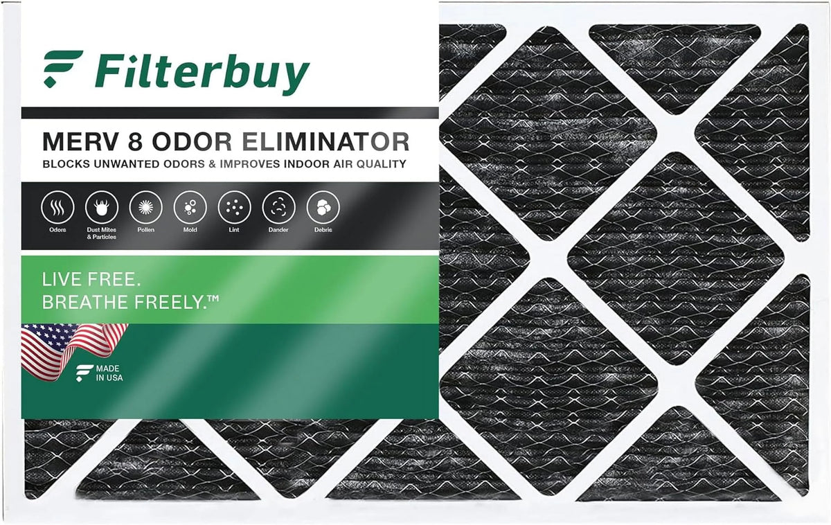 Carbon Air Activated AC 8 Odor MERV HVAC Filters Eliminator (1-Pack) Furnace Filterbuy with Pleated 18x30x1