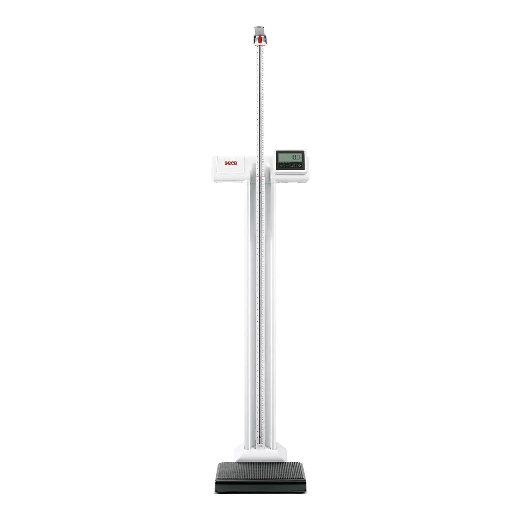 with (EA/1) Battery lbs. kg White / Display Column Operated Scale 550 Height Digital 777 Rod seca 250 Capacity