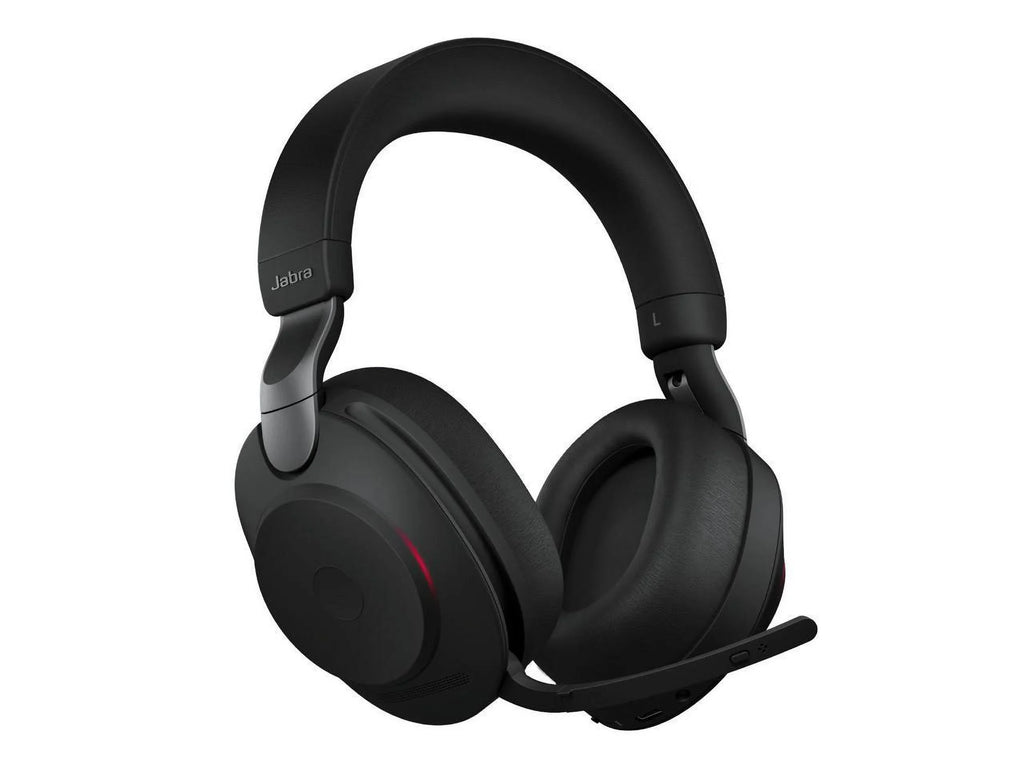 Black - Link380a, Stereo, Battery 37 Cancelling of Hours Headphones Jabra Evolve2 Noise Headset Life, Calls 85 Wireless UC for Music, Wireless Advanced Bluetooth and Headphones with